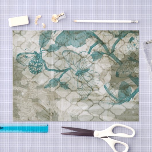 Papier Mousseline Papillons d'arabesque VI (Artisanat)