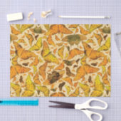 Papier Mousseline Papillons d'automne de Flutterby jaune-orange (Artisanat)