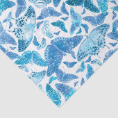 Papier Mousseline Papillons de bleu d'hiver de Flutterby (Détail)