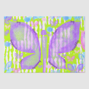 Papier Mousseline Papillons de l'amour Joie Paix Bonheur Harmonie