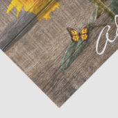 Papier Mousseline Papillons de tournesol rustique Barre (Détail)