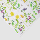 Papier Mousseline Papillons des abeilles Botanique Dandelion Fleur s (Détail)