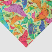 Papier Mousseline Papillons d'été de Flutterby sur le vert (Détail)