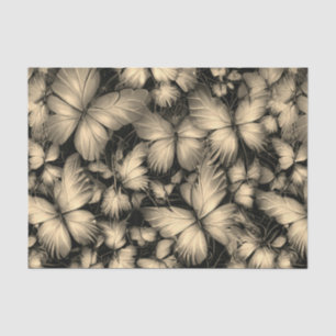 Papier Mousseline Papillons d'or