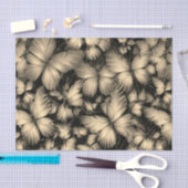 Papier Mousseline Papillons d'or (Artisanat)