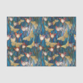 Papier Mousseline Papillons d'or Vitrail Art Nouveau Fleurs (Recto)