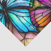 Papier Mousseline Papillons en verre tendu (Détail)