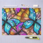 Papier Mousseline Papillons en verre tendu (Artisanat)