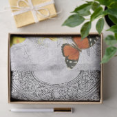 Papier Mousseline Papillons Ephémères vintages Découpage Floral (Cadeau)