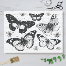 Papillons et abeilles vintage