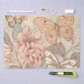 Papier Mousseline Papillons et fleurs (Artisanat)