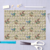 Papier Mousseline Papillons et fraises (Artisanat)