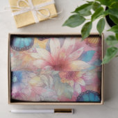 Papier Mousseline Papillons floraux d'aquarelle vintage (Cadeau)