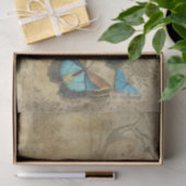 Papier Mousseline Papillons Fluant Autour Pendant Que Vous Buvez Du (Cadeau)