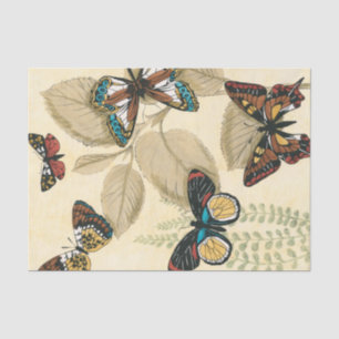 Papier Mousseline Papillons glissant au-dessus du feuille