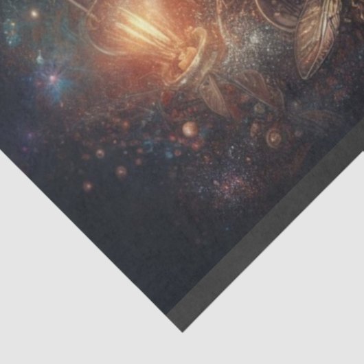 Papier Mousseline Papillons Imaginaire Steampunk Decoupage (Détail)