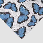 Papier Mousseline Papillons morpho bleu (Détail)
