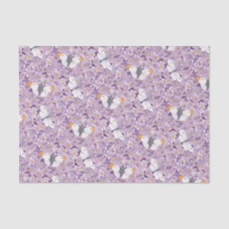 Papier Mousseline Papillons oranges de bout sur des fleurs de