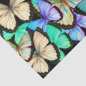 Papier Mousseline Papillons Pastel Collage Découpage (Détail)