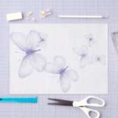 Papier Mousseline Papillons pourpres presque translucides (Artisanat)