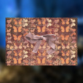 Papier Mousseline Papillons romantiques orange et écriture manuscrit