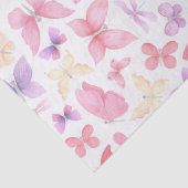 Papier Mousseline Papillons rose violet jaune (Détail)