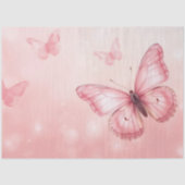 Papier Mousseline papillons roses charmants (Recto)