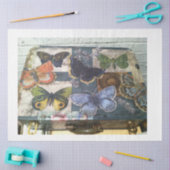 Papier Mousseline papillons - valise voyage (Artisanat)