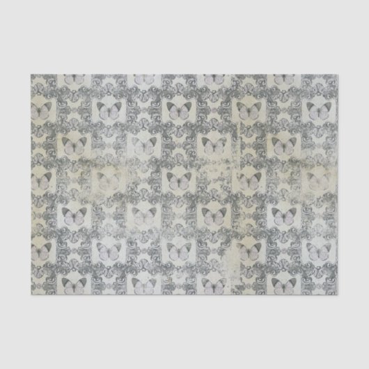 Papier Mousseline Papillons vintages (Recto)