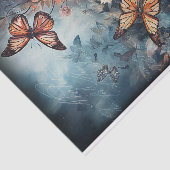 Papier Mousseline Papillons vintages et fleurs Découpage (Détail)