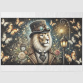Papier Mousseline Papillons vintages Steampunk Lion Decoupage (Recto)