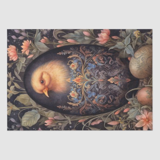 Papier Mousseline Pâques de poulet (Recto)