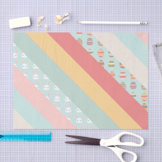 Papier Mousseline Pâques en Graines et Oeufs (Artisanat)