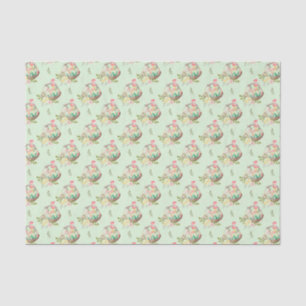Papier Mousseline Pâques paniers sur Arrière - plan vert clair