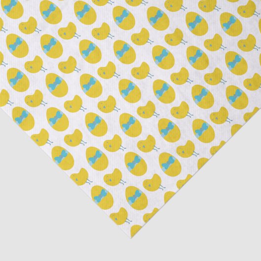 Papier Mousseline Pâques Poulet et Motif d'oeufs (Détail)