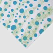 Papier Mousseline Par le bleu de la mer et le vert Résumé Design (Détail)