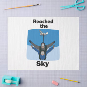 Papier Mousseline Parachutisme Atteint Le Ciel Anniversaire Parachut