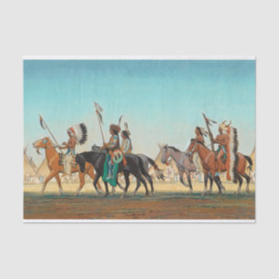 Papier Mousseline Parade des guerriers par Maynard Dixon