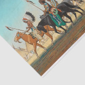 Papier Mousseline Parade des guerriers par Maynard Dixon (Détail)