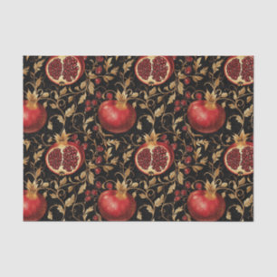 Papier Mousseline Paradis de la grenade - Riche Motif Floral sans co
