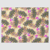 Papier Mousseline Paradis de palmier jaune (Recto)