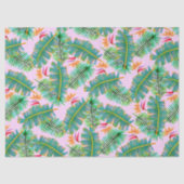 Papier Mousseline Paradis de palmier rose (Recto)