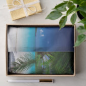 Papier Mousseline Paradis de plage classique des îles tropicales (Cadeau)