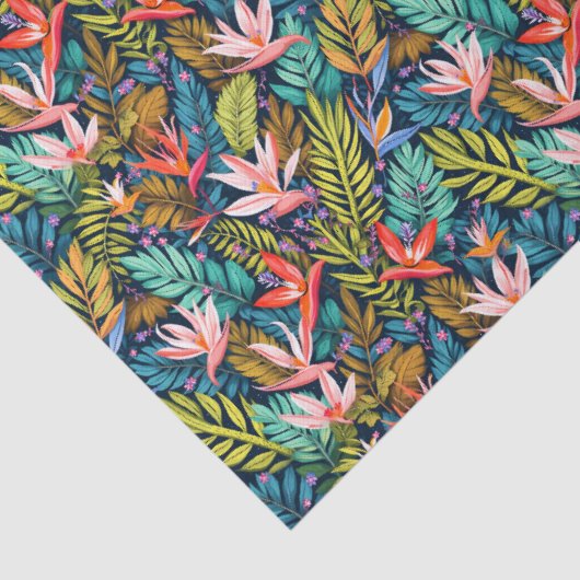 Papier Mousseline Paradis tropical (Détail)