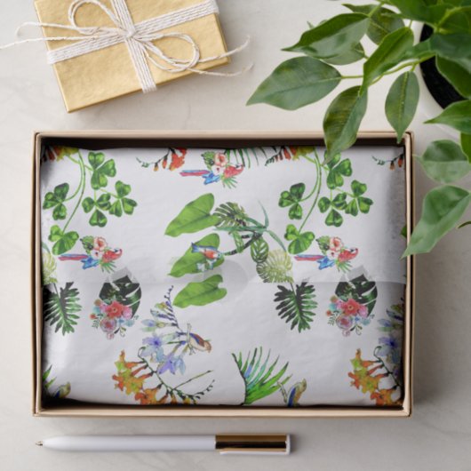 Papier Mousseline Paradis tropical (Cadeau)