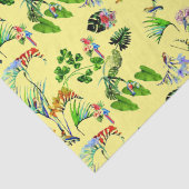 Papier Mousseline Paradis tropical jaune (Détail)