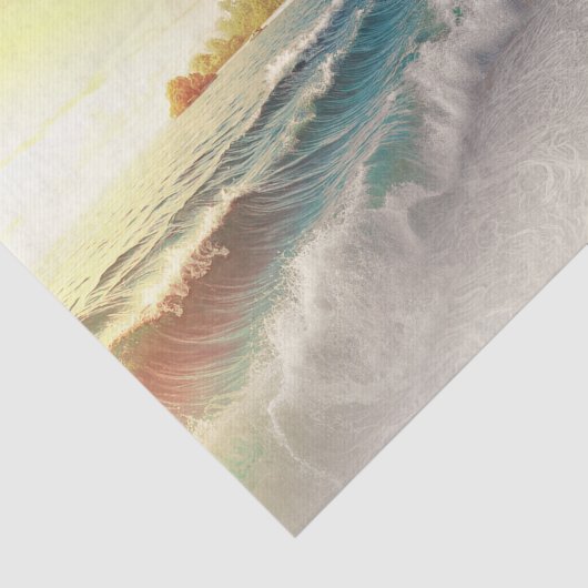 Papier Mousseline Paradise Beach Sunset Mariage côtier (Détail)