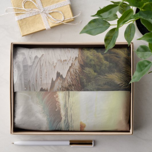 Papier Mousseline Paradise Beach Sunset Mariage côtier (Cadeau)