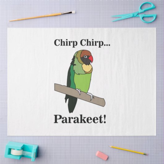 Papier Mousseline Parakeet Bird Lovers (Artisanat)