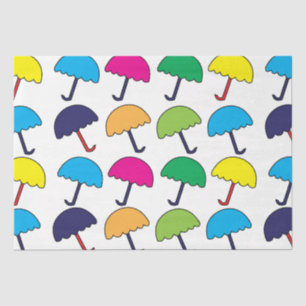 Papier Mousseline Parapluie coloré